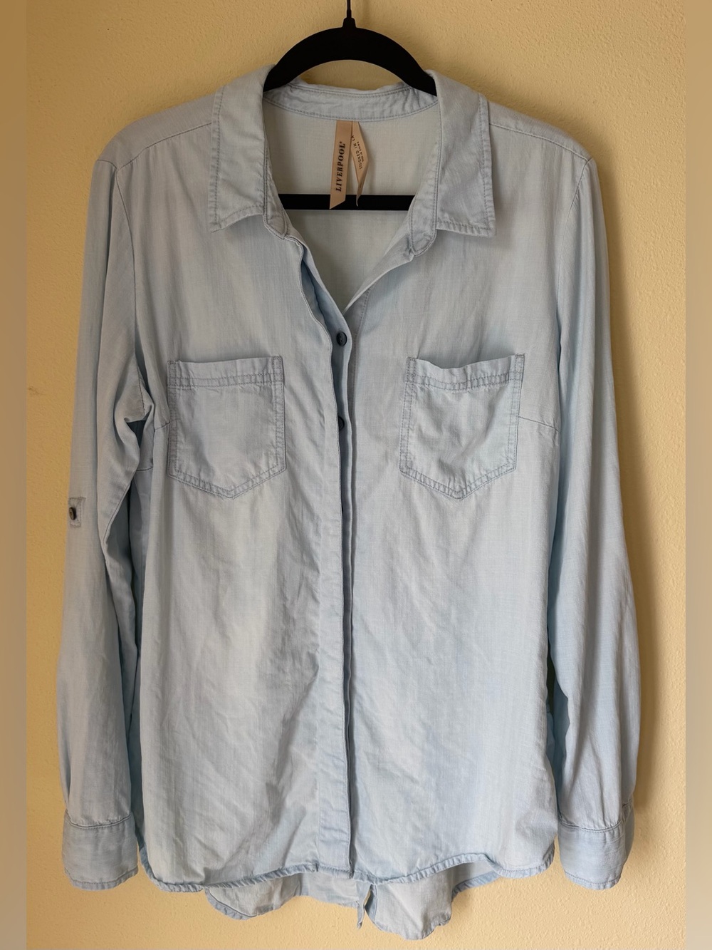 Liverpool Tencel Women’s Denim Shirt Light Blue Size